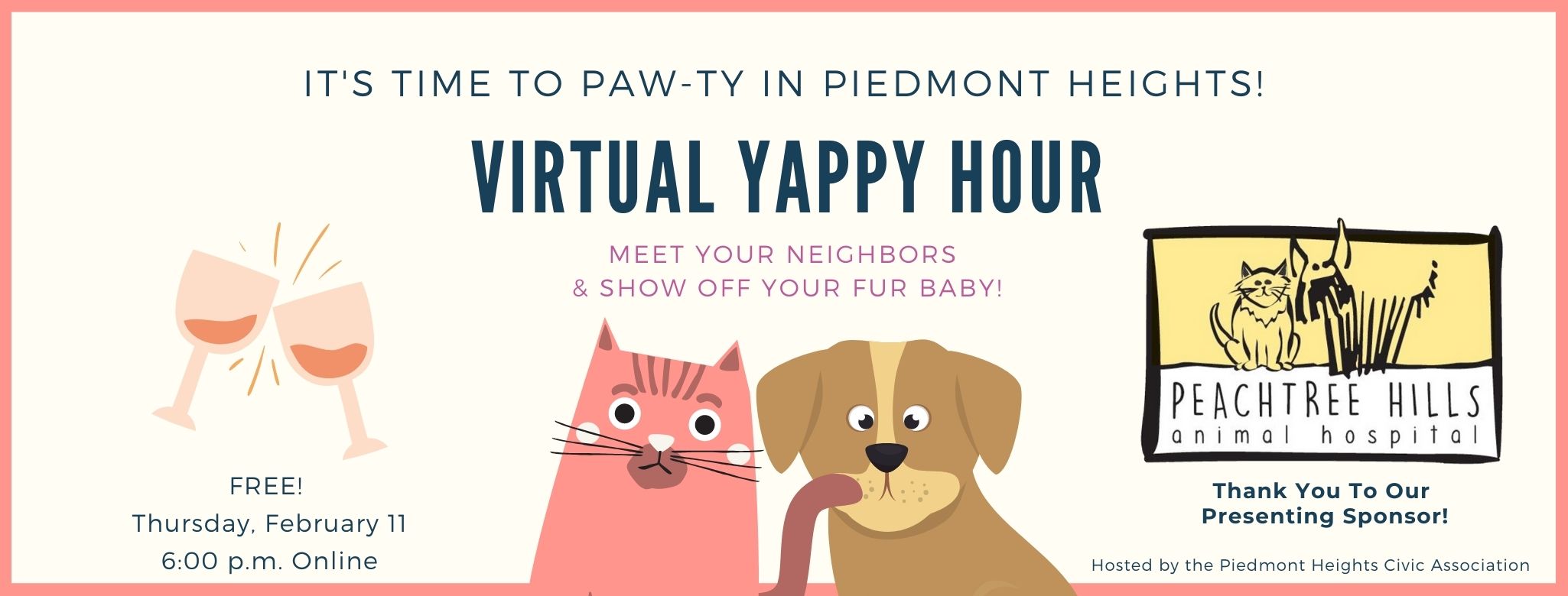 Piedmont Heights Civic Association - CANCELED: Virtual Yappy Hour with  Piedmont Heights' Lovable Pets